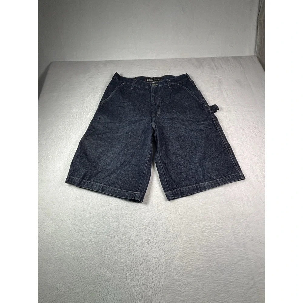 Vtg Guess Jeans Carpenter Denim Shorts Mens 33 Blue Workwear 90s Hip Hop